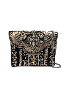 Midnight Beaded Clutch